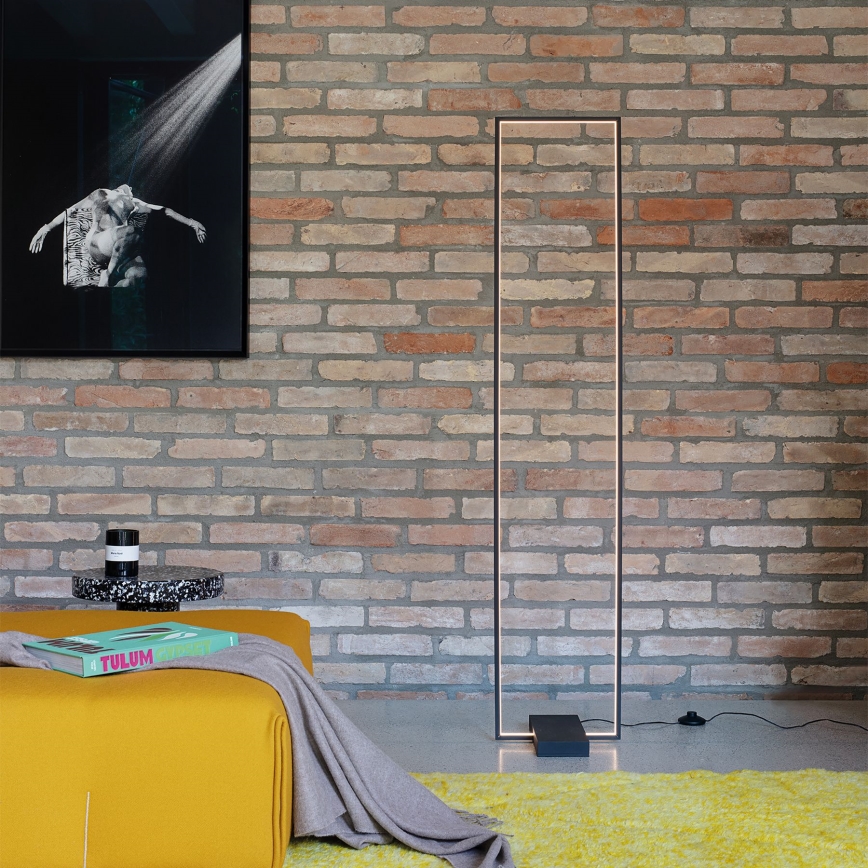 Ideal Lux - Candeeiro de chão LED FRAME LED/30W/230V preto