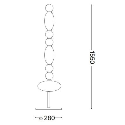 Ideal Lux - Candeeiro de chão LED LUMIERE LED/58W/230V