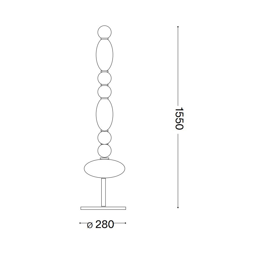 Ideal Lux - Candeeiro de chão LED LUMIERE LED/58W/230V