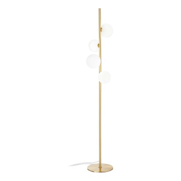 Ideal Lux - Candeeiro de chão LED PERLAGE 4xG9/3W/230V dourado/branco