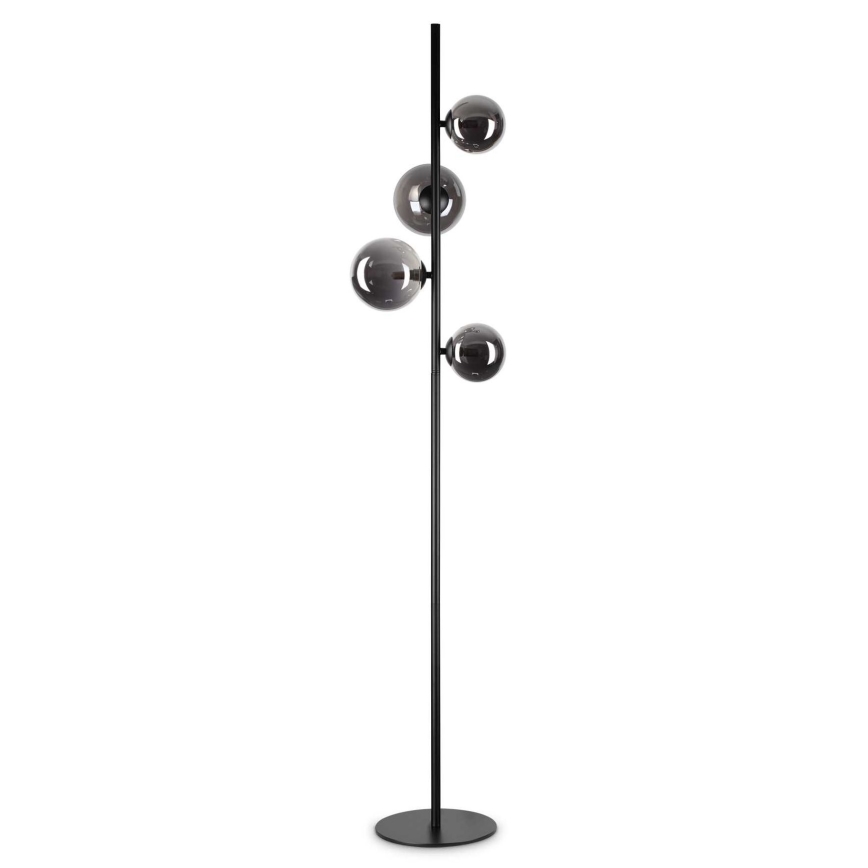 Ideal Lux - Candeeiro de chão LED PERLAGE 4xG9/3W/230V preto/fumado