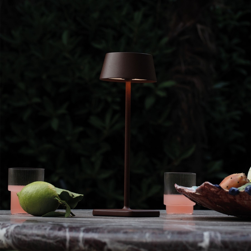 Ideal Lux - Candeeiro de exterior tátil regulável LED PURE LED/1,5W/3,7V CRI 90 IP54 castanho