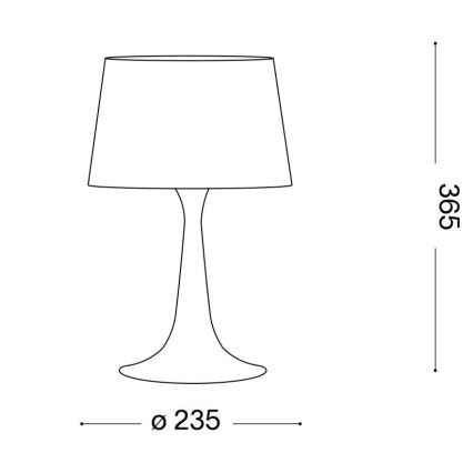 Ideal Lux - Candeeiro de mesa 1xE27/60W/230V