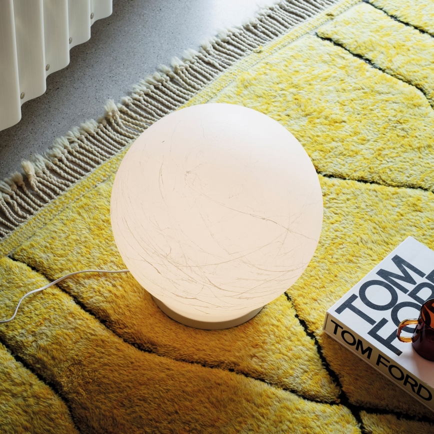 Ideal Lux - Candeeiro de mesa CARTA 1xE27/25W/230V diâmetro 40 cm branco