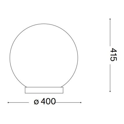 Ideal Lux - Candeeiro de mesa CARTA 1xE27/25W/230V diâmetro 40 cm branco