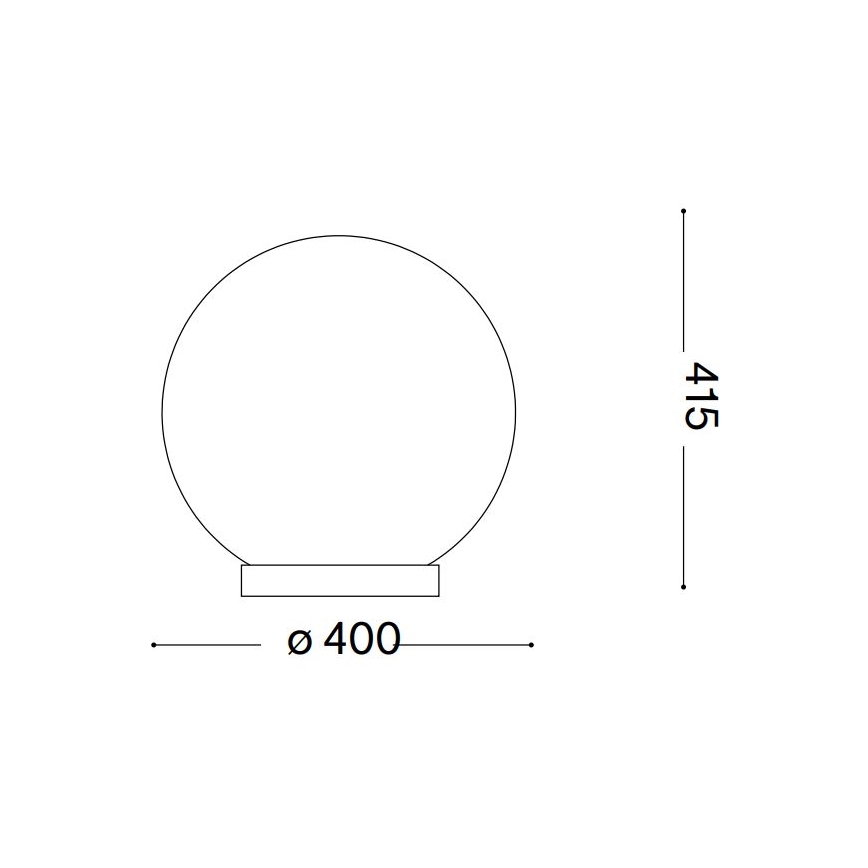 Ideal Lux - Candeeiro de mesa CARTA 1xE27/25W/230V diâmetro 40 cm branco