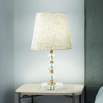 Ideal Lux - Candeeiro de mesa de cristal QUEEN 1xE27/60W/230V dourado