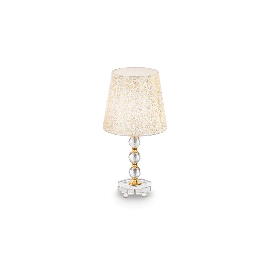 Ideal Lux - Candeeiro de mesa de cristal QUEEN 1xE27/60W/230V dourado