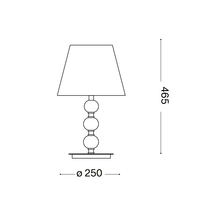 Ideal Lux - Candeeiro de mesa de cristal QUEEN 1xE27/60W/230V dourado
