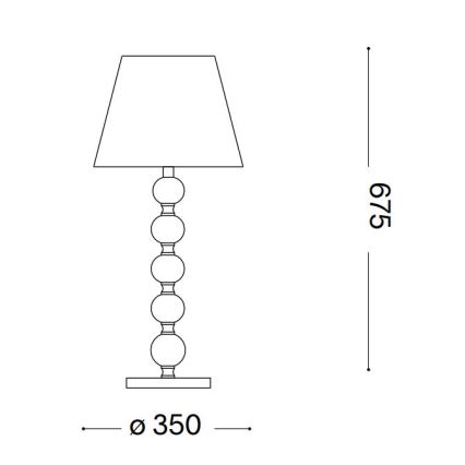 Ideal Lux - Candeeiro de mesa de cristal QUEEN 1xE27/60W/230V dourado