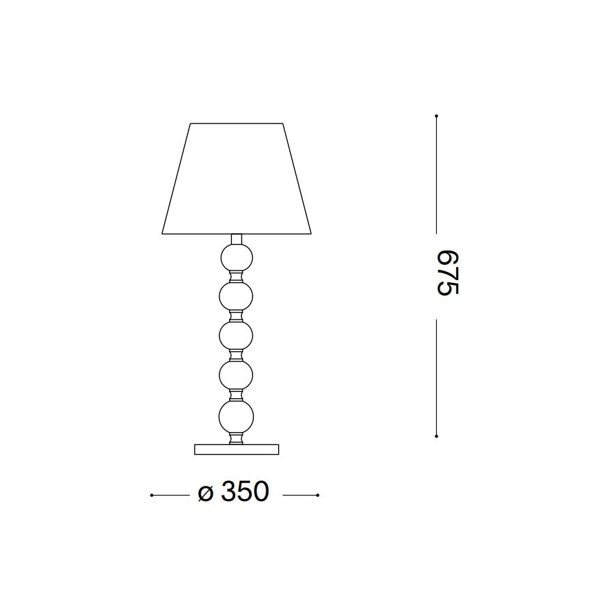 Ideal Lux - Candeeiro de mesa de cristal QUEEN 1xE27/60W/230V dourado