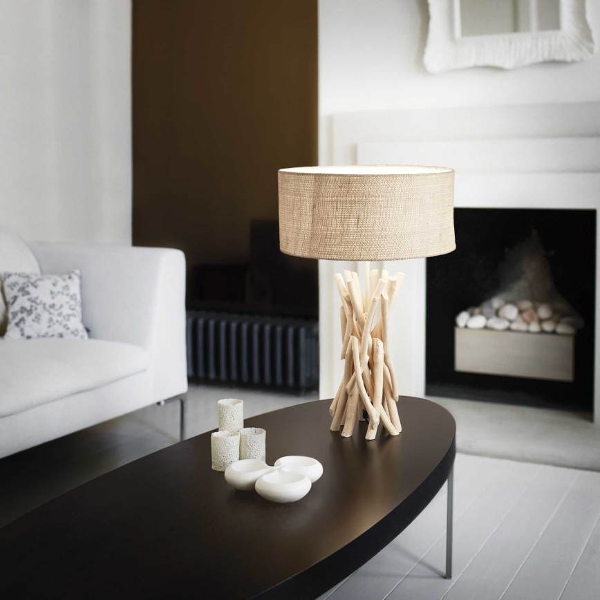 Ideal Lux - Candeeiro de mesa DRIFTWOOD 1xE27/60W/230V goiaba