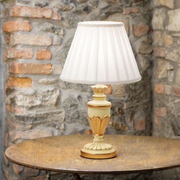 Ideal Lux - Candeeiro de mesa FIRENZE 1xE14/40W/230V branco/dourado