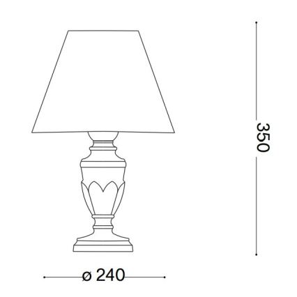 Ideal Lux - Candeeiro de mesa FIRENZE 1xE14/40W/230V branco/dourado