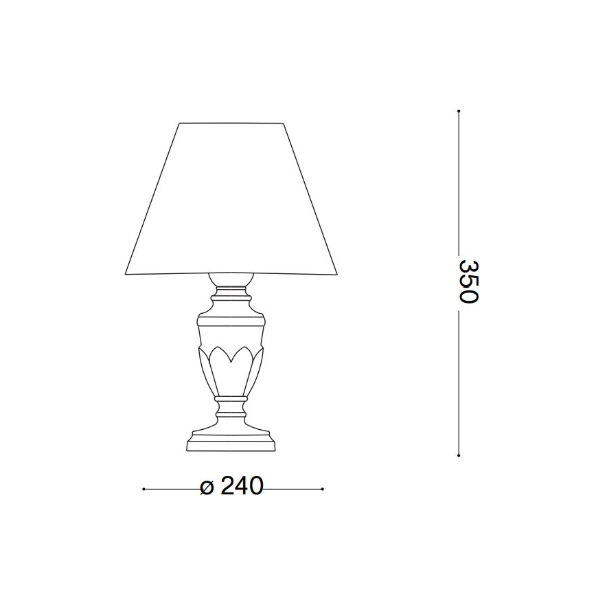 Ideal Lux - Candeeiro de mesa FIRENZE 1xE14/40W/230V branco/dourado