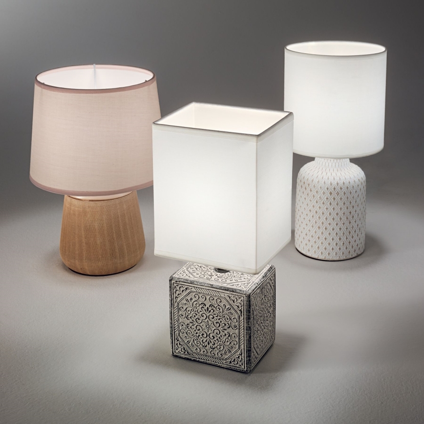 Ideal Lux - Candeeiro de mesa KALI 1xE14/40W/230V cerâmica/creme/bege