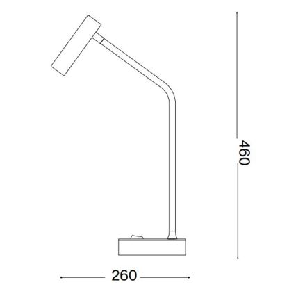 Ideal Lux - Candeeiro de mesa LED EASY LED/3,5W/230V CRI 90 latão