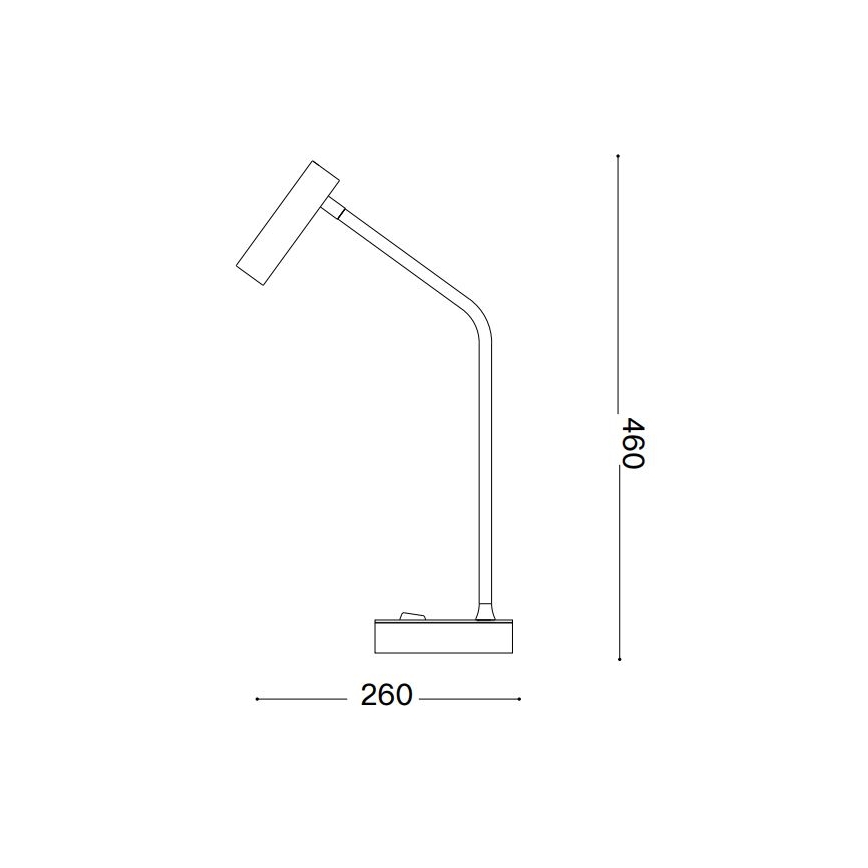 Ideal Lux - Candeeiro de mesa LED EASY LED/3,5W/230V CRI 90 latão