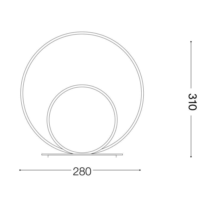 Ideal Lux - Candeeiro de mesa LED OZ LED/22W/230V CRI 90 preto
