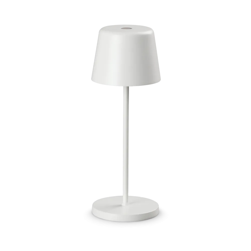 Ideal Lux - Candeeiro de mesa de exterior tátil regulável LED CUTE LED/2,5W/3,7V USB 2200-2700K IP65 branco