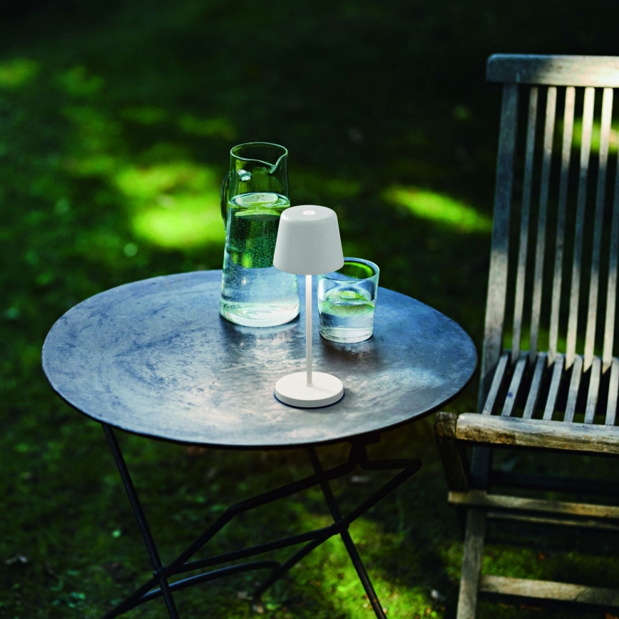 Ideal Lux - Candeeiro de mesa de exterior tátil regulável LED CUTE LED/2,5W/3,7V USB 2200-2700K IP65 branco