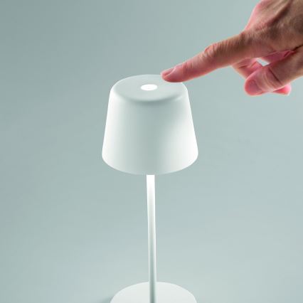 Ideal Lux - Candeeiro de mesa de exterior tátil regulável LED CUTE LED/2,5W/3,7V USB 2200-2700K IP65 branco