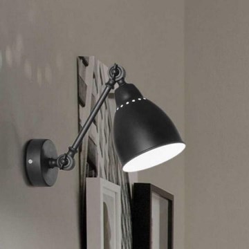 Ideal Lux - Candeeiro de parede 1xE27/60W/230V preto