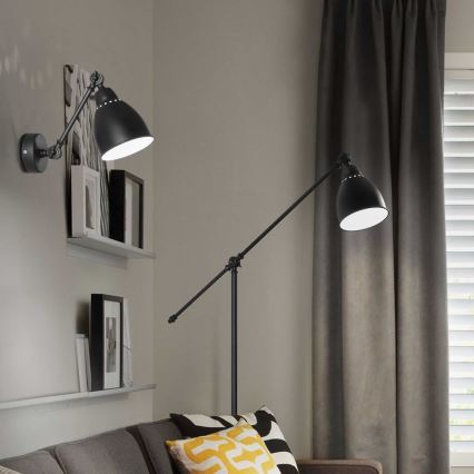 Ideal Lux - Candeeiro de parede 1xE27/60W/230V preto
