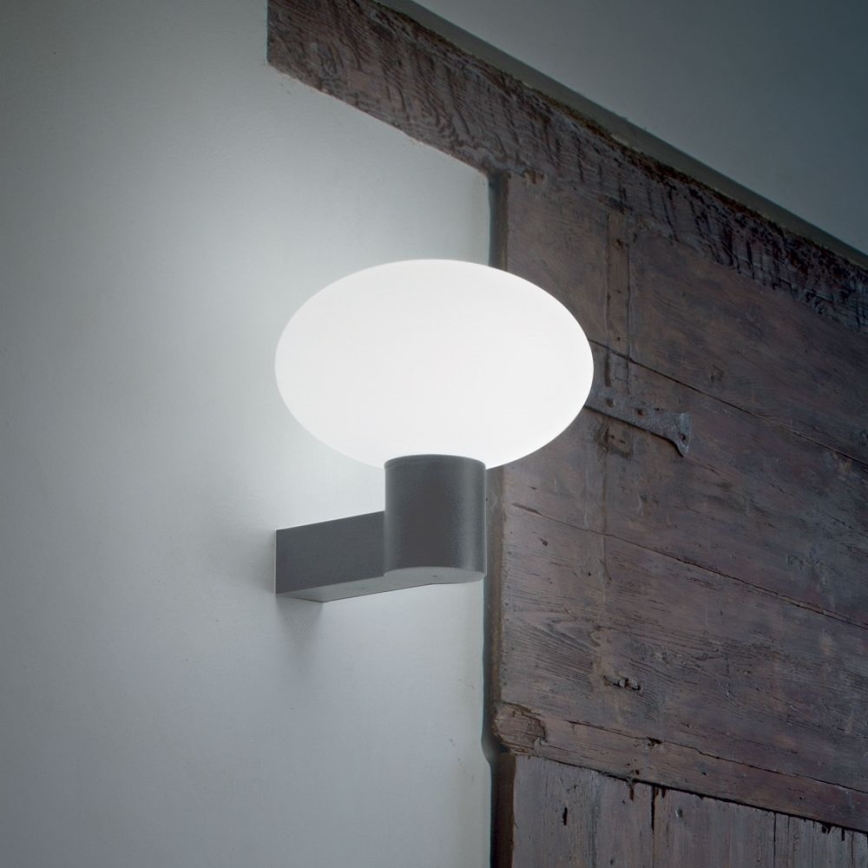 Ideal Lux - Candeeiro de parede exterior CLIO 1xE27/42W/230V IP44 antracite