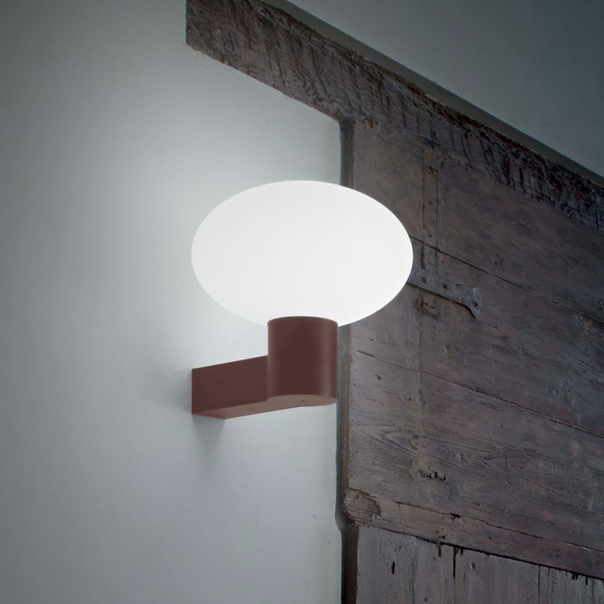 Ideal Lux - Candeeiro de parede exterior CLIO 1xE27/42W/230V IP44 castanho