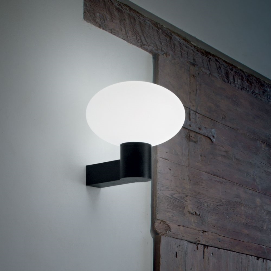 Ideal Lux - Candeeiro de parede exterior CLIO 1xE27/42W/230V IP44 preto