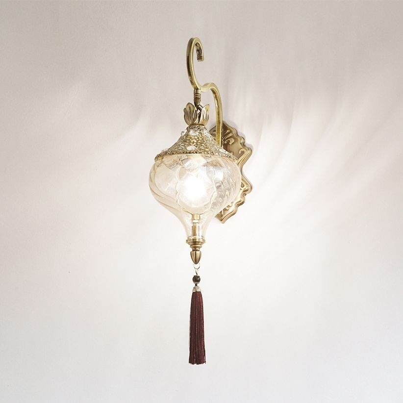 Ideal Lux - Candeeiro de parede HAREM 1xE27/42W/230V latão