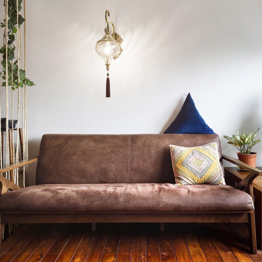 Ideal Lux - Candeeiro de parede HAREM 1xE27/42W/230V latão
