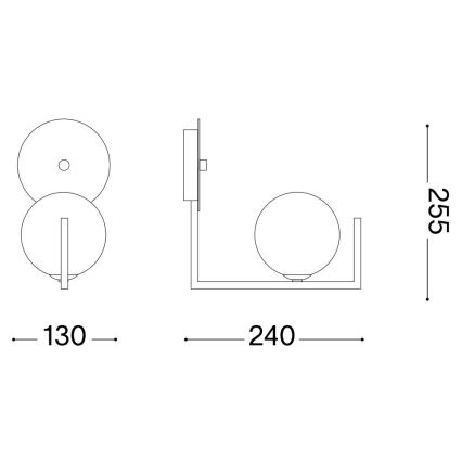 Ideal Lux - Candeeiro de parede LED BIRDS 1xG9/3W/230V preto/dourado