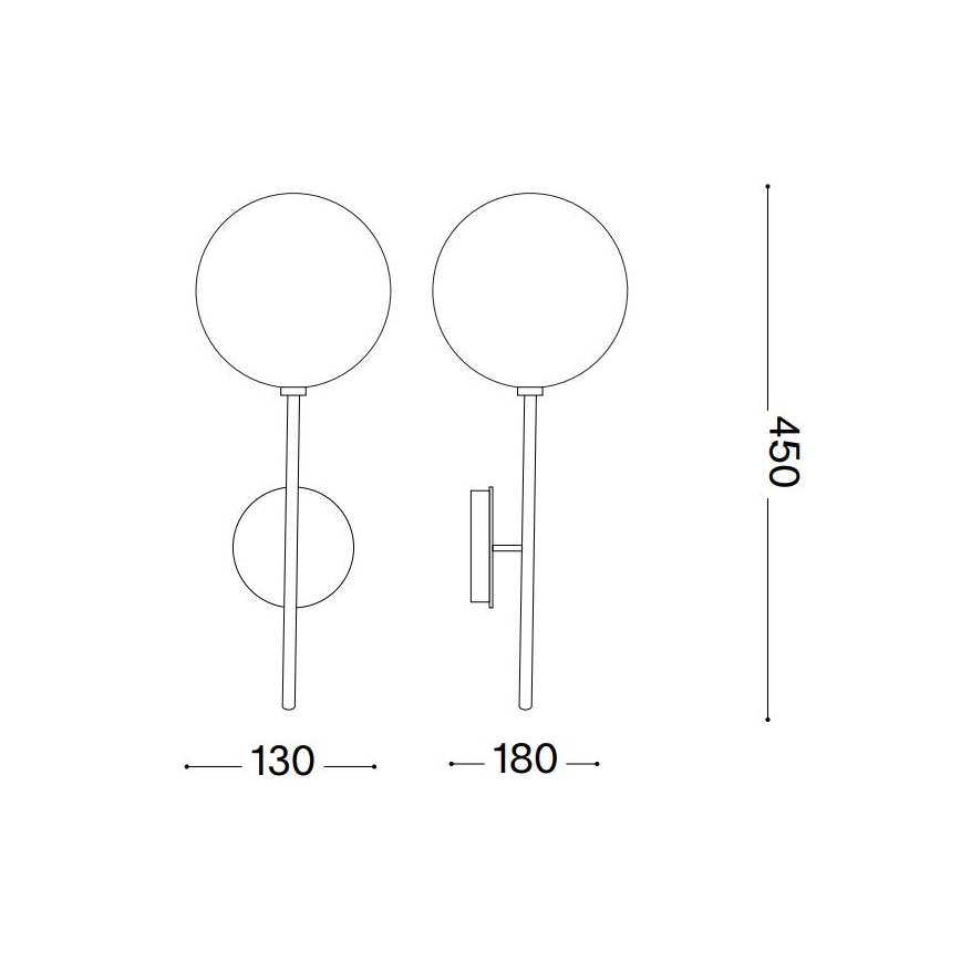 Ideal Lux - Candeeiro de parede LED EQUINOXE 1xG4/2W/230V latão/fumado