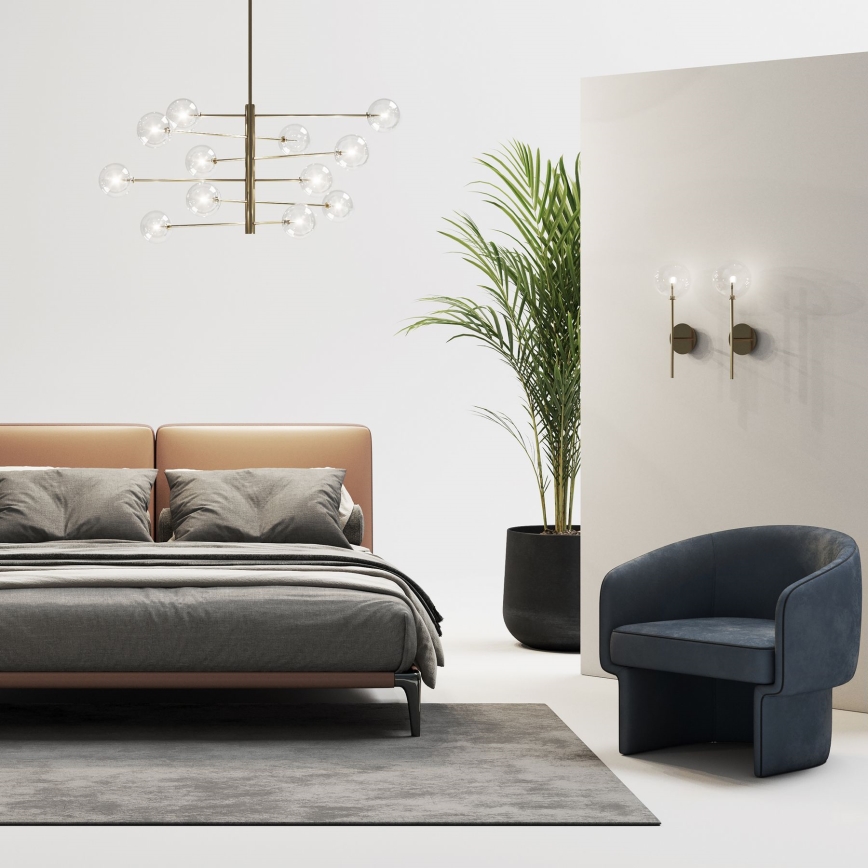 Ideal Lux - Candeeiro de parede LED EQUINOXE 1xG4/2W/230V latão/transparente