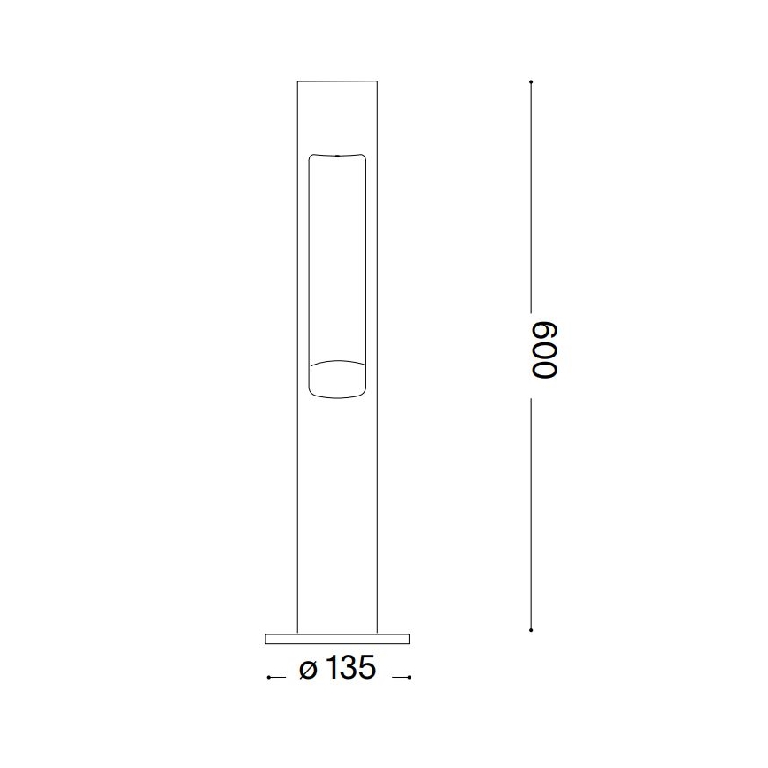 Ideal Lux - Candeeiro exterior ACQUA 1xG9/15W/230V 60 cm IP44 castanho