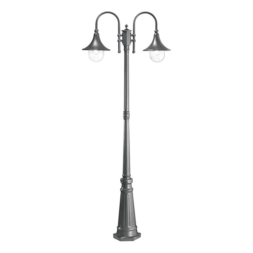 Ideal Lux - Candeeiro exterior CIMA 2xE27/52W/230V 216 cm IP43 antracite