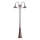Ideal Lux - Candeeiro exterior CIMA 2xE27/52W/230V 216 cm IP43 castanho