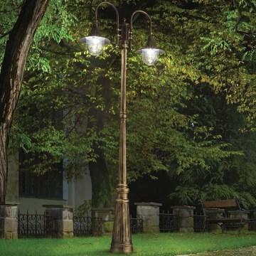Ideal Lux - Candeeiro exterior CIMA 2xE27/52W/230V 216 cm IP43 pátina