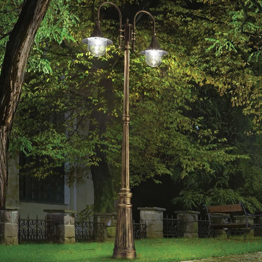 Ideal Lux - Candeeiro exterior CIMA 2xE27/52W/230V 216 cm IP43 pátina
