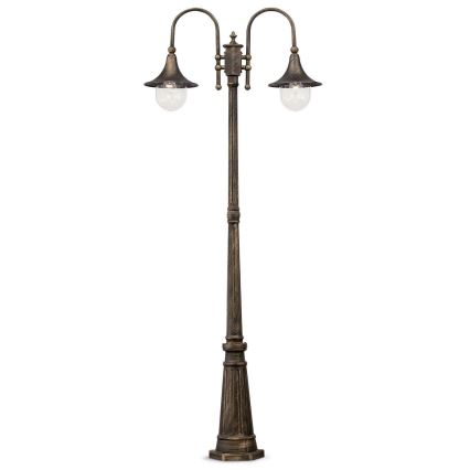 Ideal Lux - Candeeiro exterior CIMA 2xE27/52W/230V 216 cm IP43 pátina