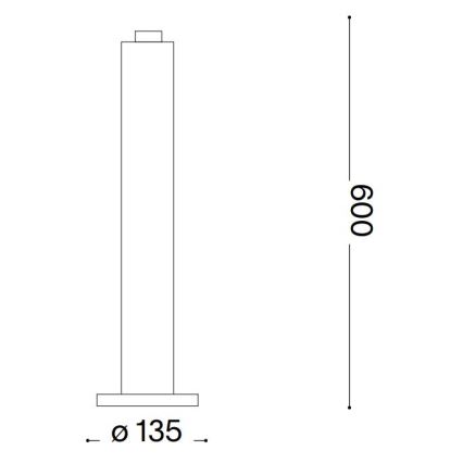 Ideal Lux - Candeeiro exterior CLIO 1xE27/42W/230V 60 cm IP44 castanho
