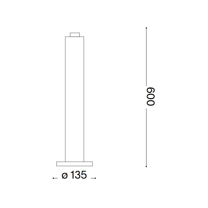 Ideal Lux - Candeeiro exterior CLIO 1xE27/42W/230V 60 cm IP44 castanho