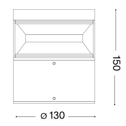 Ideal Lux - Candeeiro exterior LED BOEING LED/14W/230V 15 cm CRI 90 IP65 preto