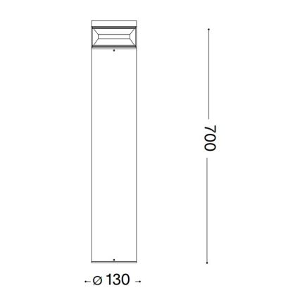 Ideal Lux - Candeeiro exterior LED BOEING LED/14W/230V diâmetro 70 cm CRI 90 IP65 castanho