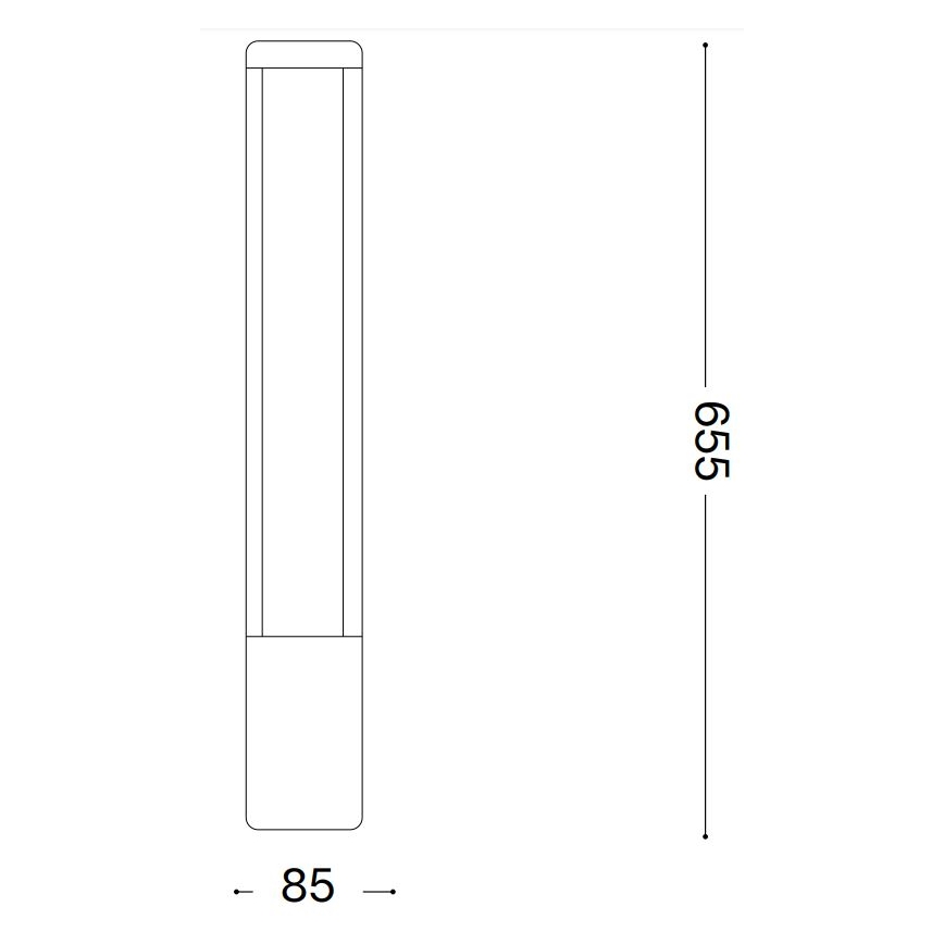 Ideal Lux - Candeeiro exterior LED TIFONE LED/8,5W/230V 65,5 cm IP65 antracite