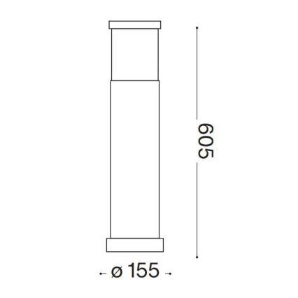 Ideal Lux - Candeeiro exterior TRONCO 1xE27/42W/230V 60,5 cm IP65 castanho