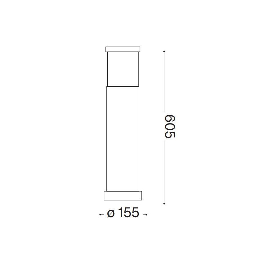 Ideal Lux - Candeeiro exterior TRONCO 1xE27/42W/230V 60,5 cm IP65 castanho