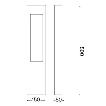 Ideal Lux - Candeeiro exterior VEGA 1xG9/15W/230V 80 cm IP44 castanho